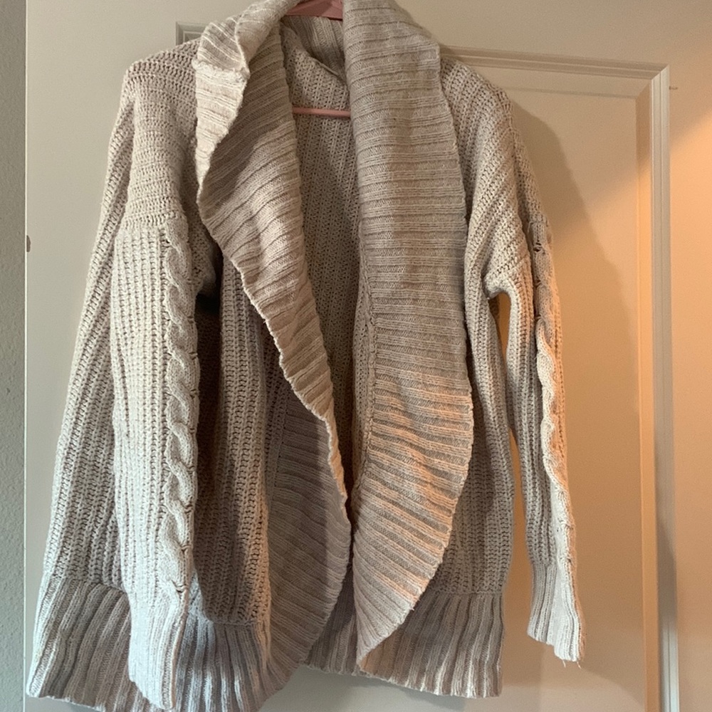 Extremely warm cardigan tan color